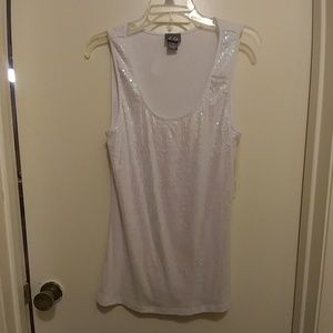 Sleeveless sequin tank